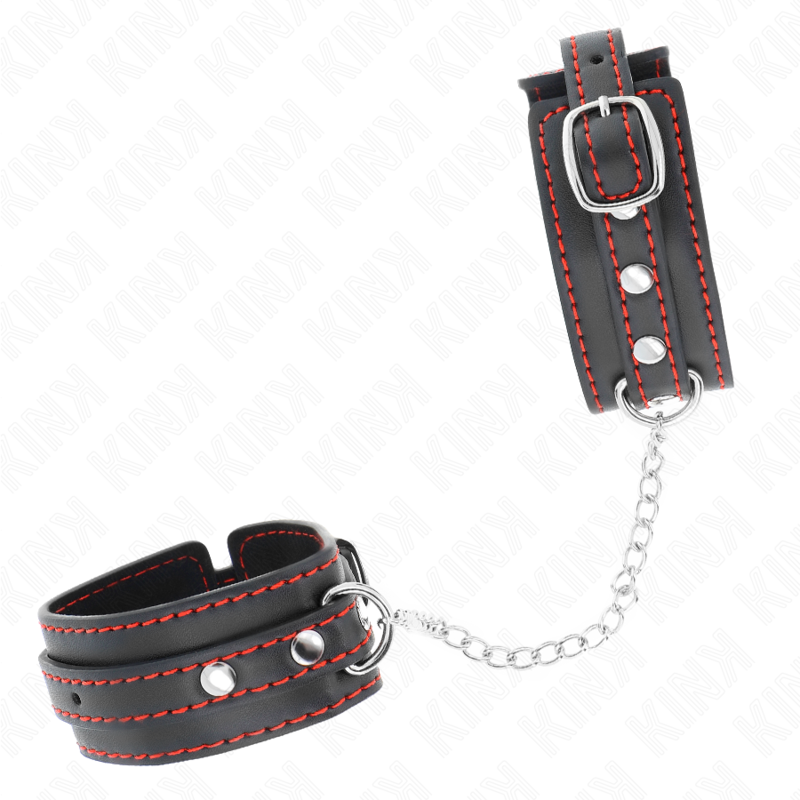 Adjustable Wrist Cuffs with Red Lining — KINK WRIST RESTRAINT