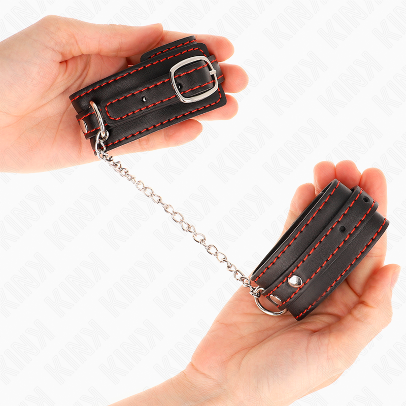Adjustable Wrist Cuffs with Red Lining — KINK WRIST RESTRAINT