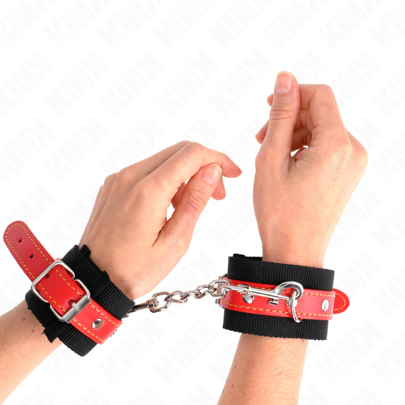 Appui-poignets ajustables noir et rouge — KINK WRIST RESTRAINT