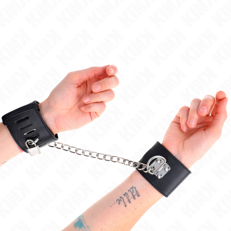 Appui-poignets fixes avec chaîne et cadenas réglable — KINK WRIST RESTRAINT