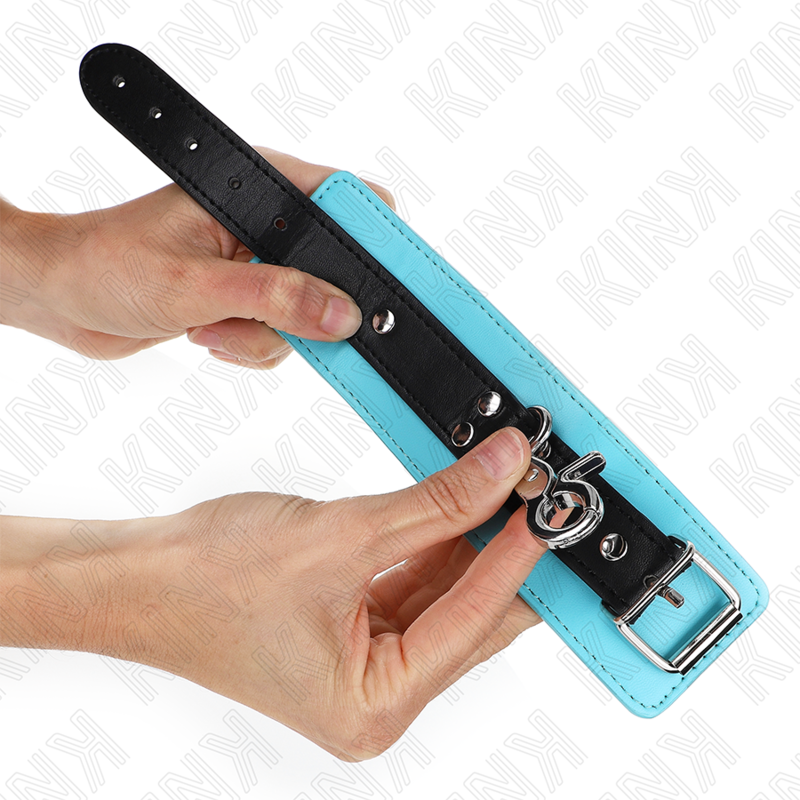 Appui-poignets verrouillables réglables noir et bleu — KINK WRIST RESTRAINT