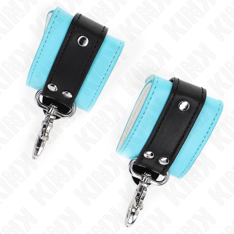 Appui-poignets verrouillables réglables noir et bleu — KINK WRIST RESTRAINT