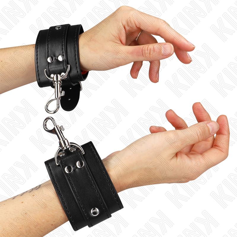 Poignets verrouillables réglables noir dungeon — KINK WRIST RESTRAINT