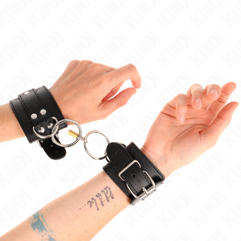 Menottes réglables noires à joint torique — KINK WRIST RESTRAINT