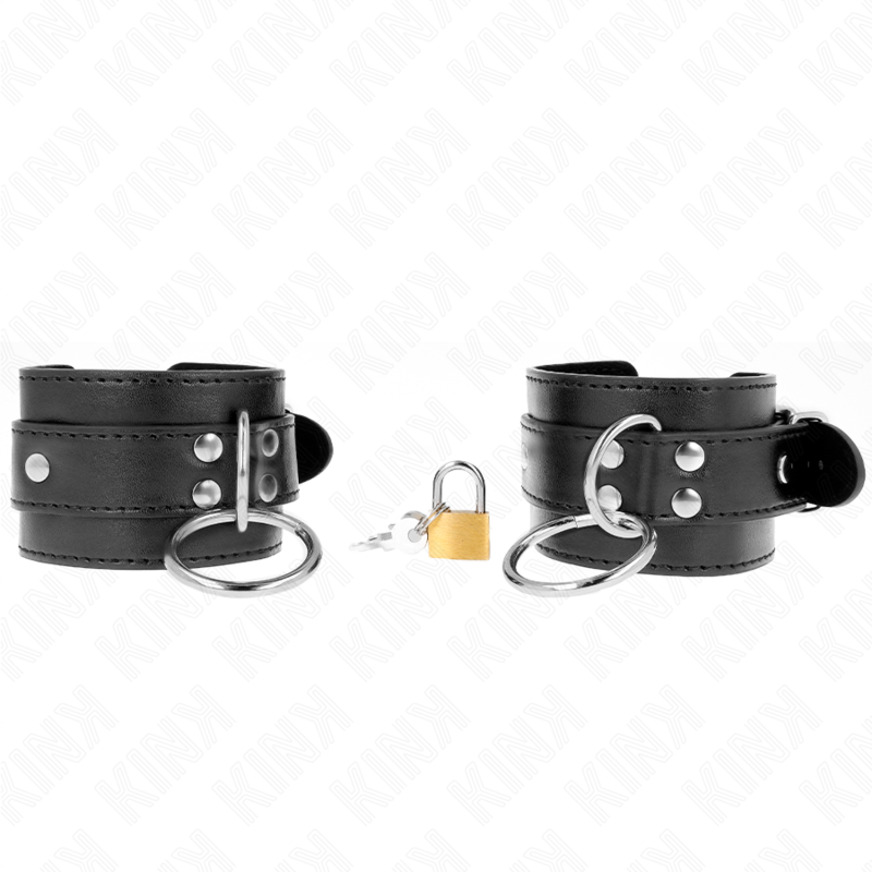 Manette regolabili nere con anello torico — KINK WRIST RESTRAINT