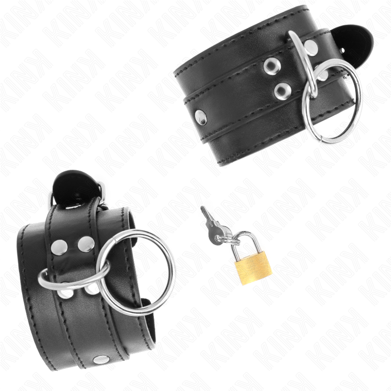 Manette regolabili nere con anello torico — KINK WRIST RESTRAINT