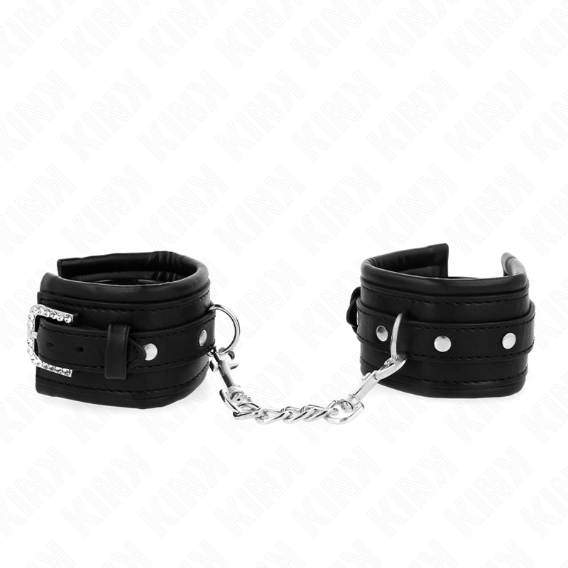 Bracelet de poignet ajustable strass noir — KINK
