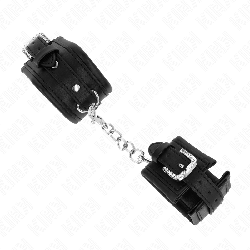 Bracelet de poignet ajustable strass noir — KINK