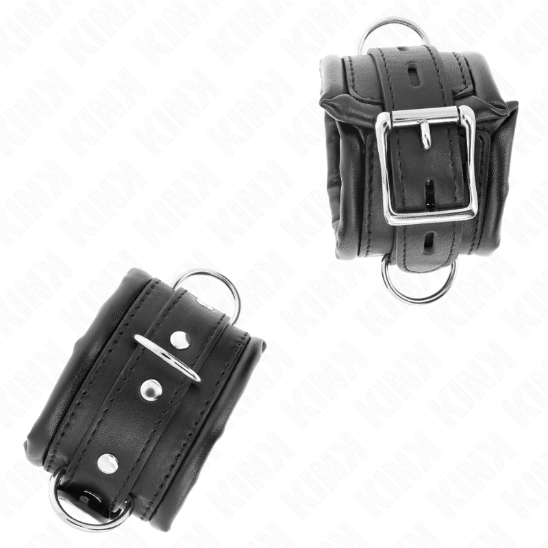 Appui-poignets réglables doublés fourrure noire — KINK WRIST RESTRAINT
