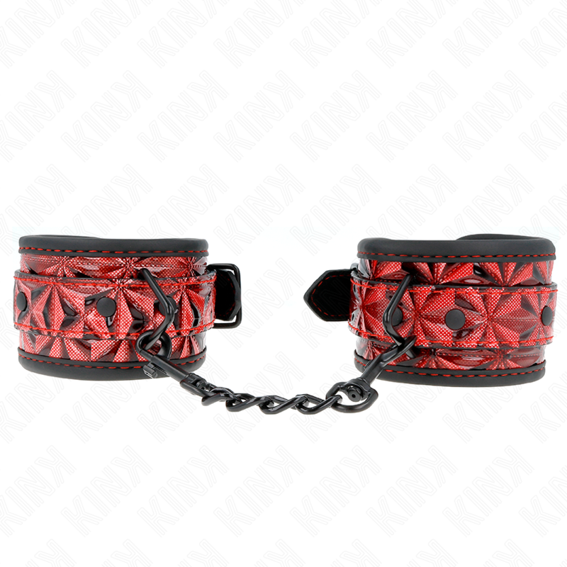 Appui-poignets motif diamant rouge foncé réglable — KINK WRIST RESTRAINT