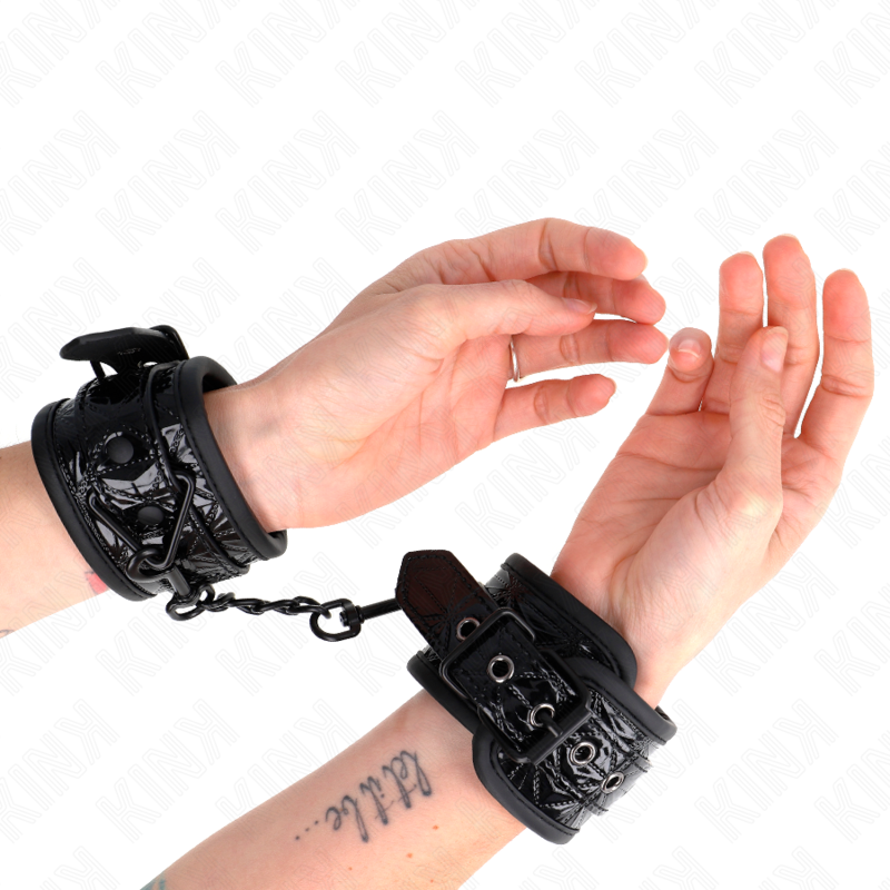 Appui-poignets ajustables motif diamant noir — KINK WRIST RESTRAINT