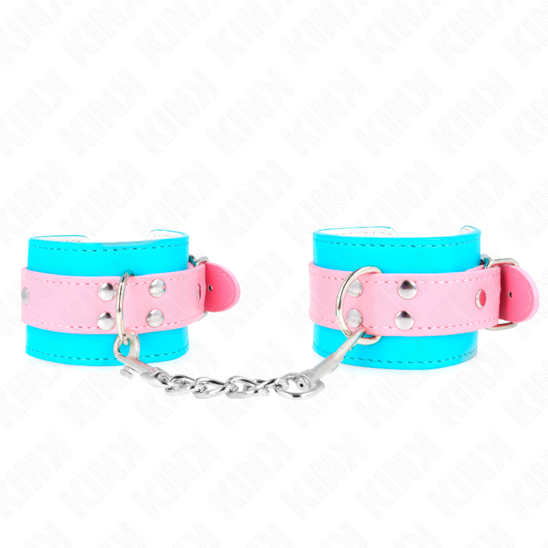 Poignets ajustables souples bleu et rose — KINK WRIST RESTRAINT