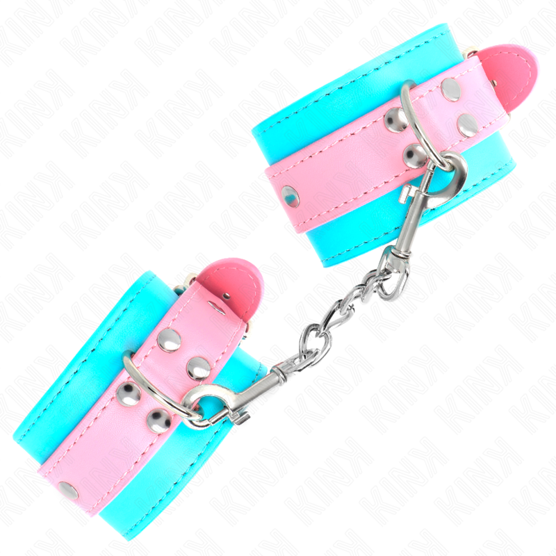 Poignets ajustables souples bleu et rose — KINK WRIST RESTRAINT