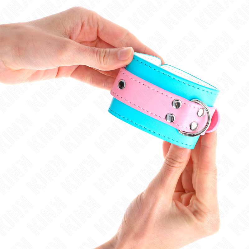 Poignets ajustables souples bleu et rose — KINK WRIST RESTRAINT