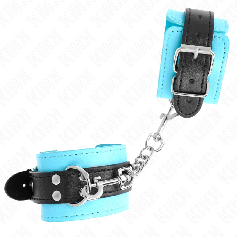 Entraves de poignet en fourrure bleue ajustables — KINK WRIST RESTRAINT