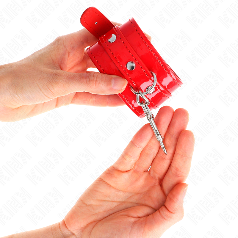 Manchettes ajustables rouges brillantes — KINK WRIST RESTRAINT