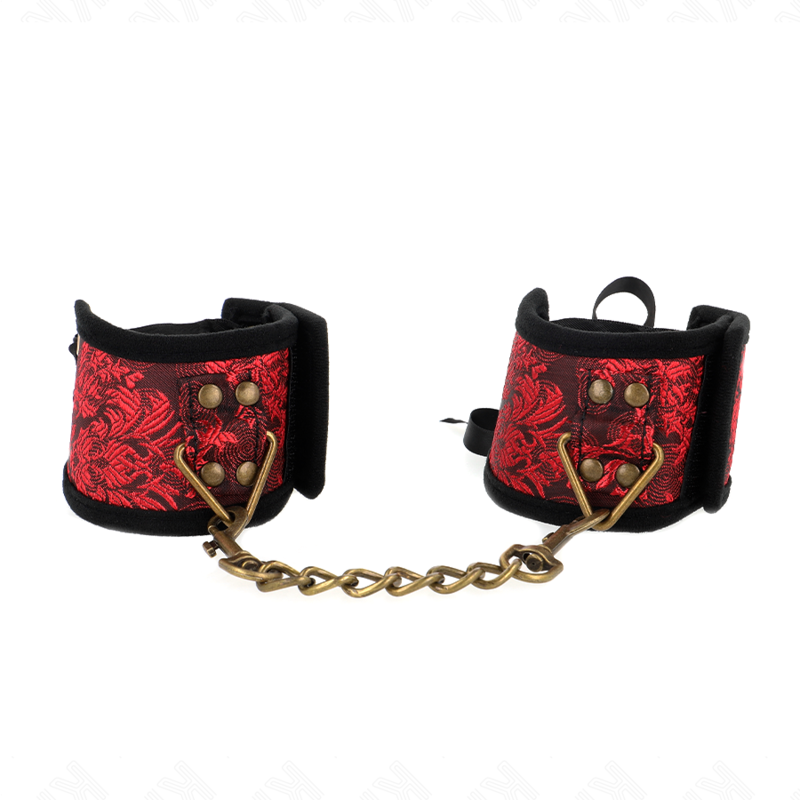 Attache-poignets dentelle rouge et noir — KINK WRIST RESTRAINT