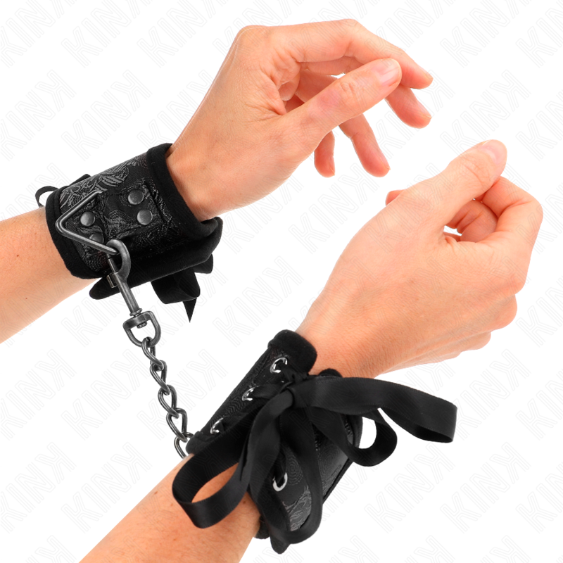Menottes poignets dentelle noire — KINK WRIST RESTRAINT