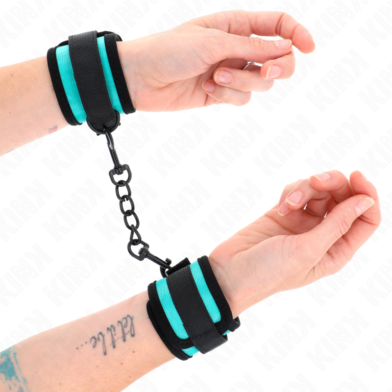 Poignet de contention en nylon réglable noir et bleu — KINK WRIST RESTRAINT