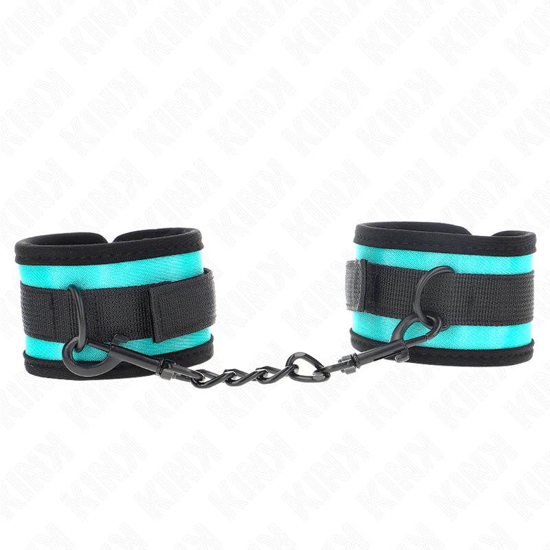 Verstellbare Nylon-Handfessel in Schwarz und Blau — KINK WRIST RESTRAINT