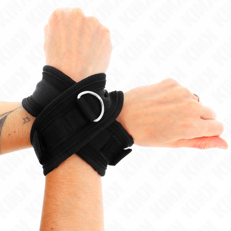 Poignets croisés réglables noirs — KINK WRIST RESTRAINT