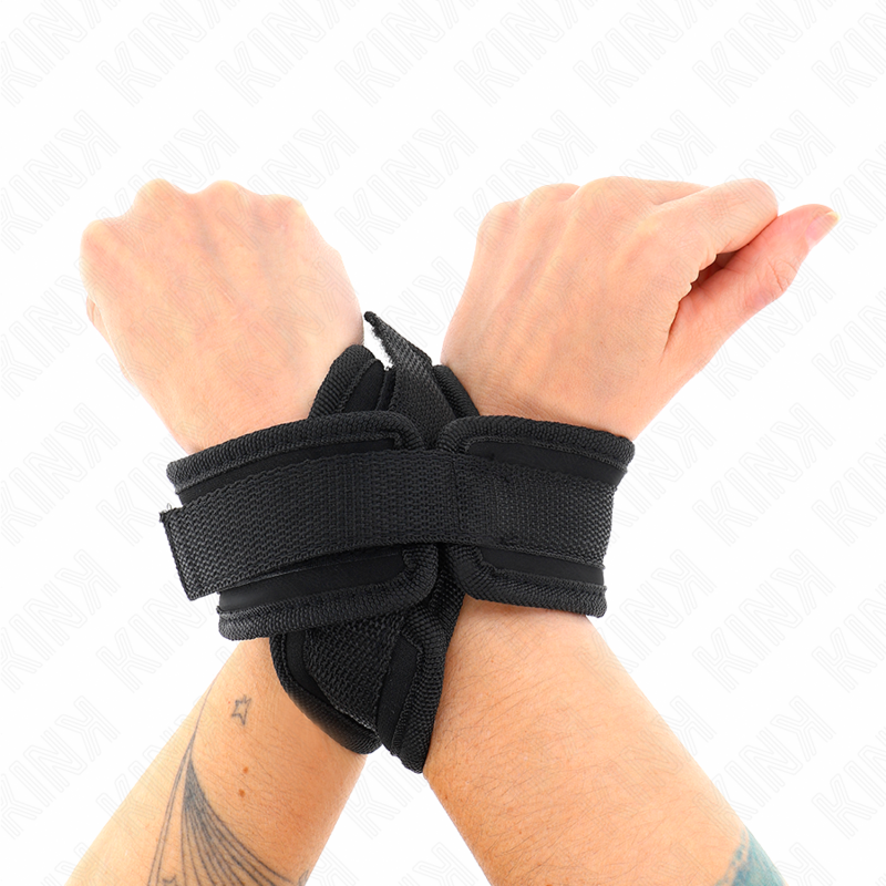 Poignets croisés réglables noirs — KINK WRIST RESTRAINT