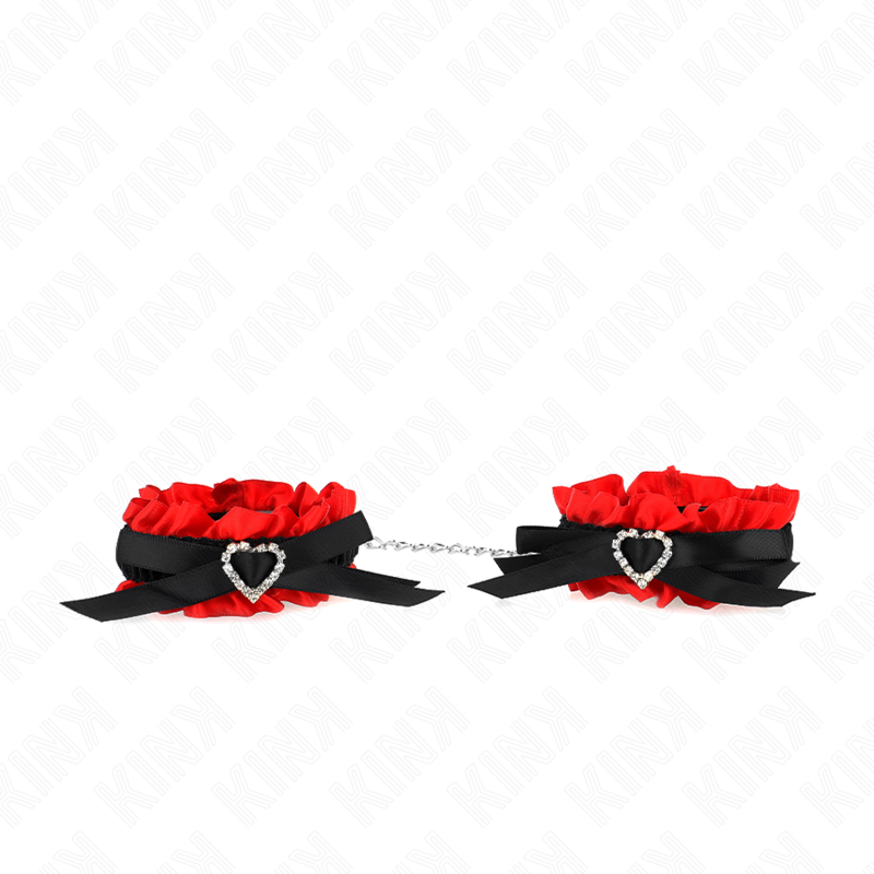 Attaches-poignets ajustables en dentelle coeur rouge — KINK WRIST RESTRAINT