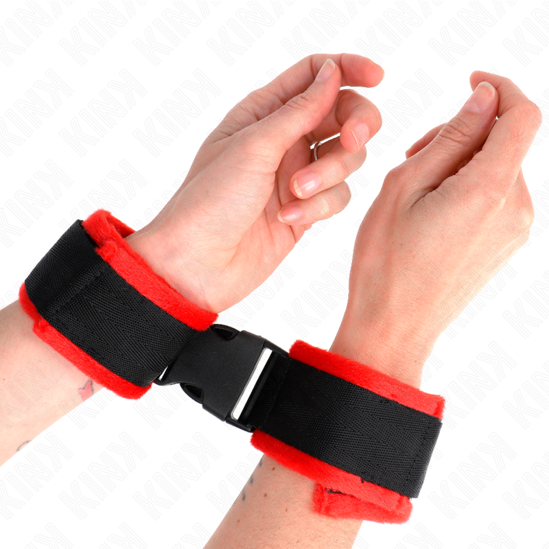 Poignets réglables en nylon noir à boucle et crochet — KINK WRIST RESTRAINT