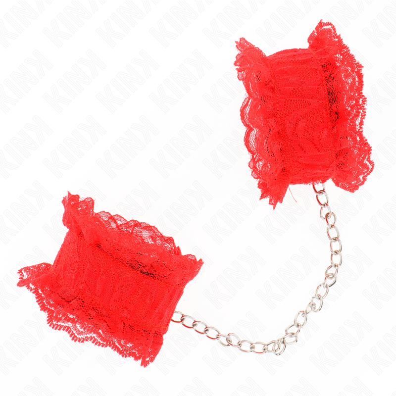 Attaches-poignets élastiques en dentelle rouge — KINK WRIST RESTRAINT