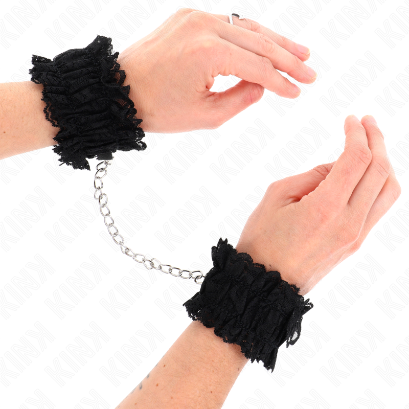 Attache-poignets élastiques en dentelle noire — KINK WRIST RESTRAINT