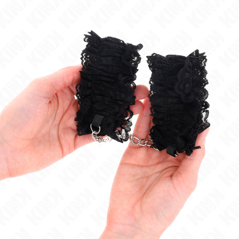 Attache-poignets élastiques en dentelle noire — KINK WRIST RESTRAINT