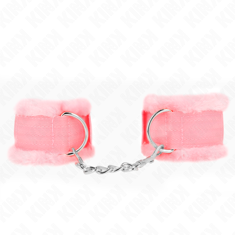 Appui-poignets réglables doublés de fourrure rose — KINK WRIST RESTRAINT