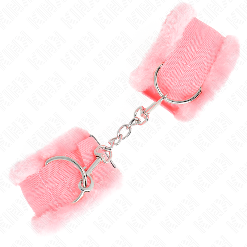 Appui-poignets réglables doublés de fourrure rose — KINK WRIST RESTRAINT