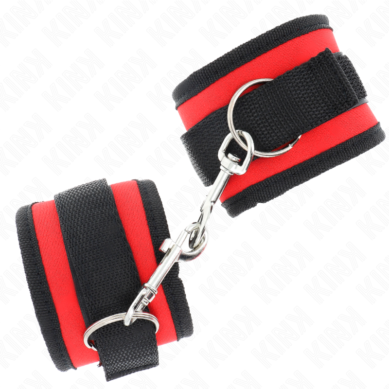 Poignets ajustables en nylon rouge et noir modèle 2 — KINK WRIST RESTRAINT
