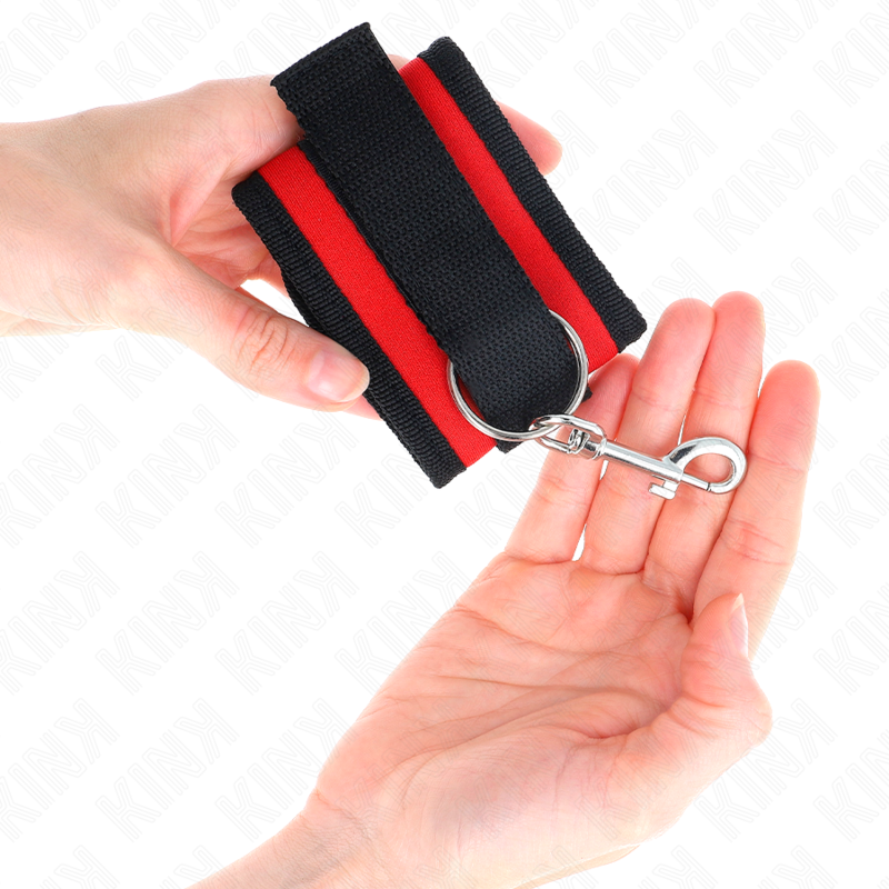 Poignets ajustables en nylon rouge et noir modèle 2 — KINK WRIST RESTRAINT