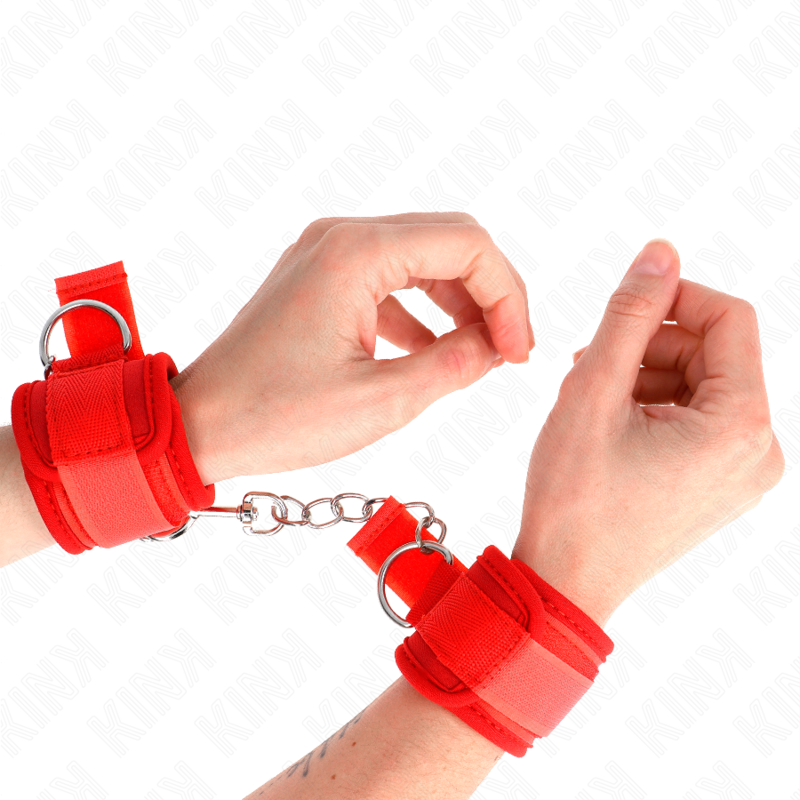 Poignets de contention en néoprène rouge — KINK