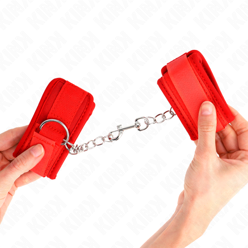 Poignets de contention en néoprène rouge — KINK