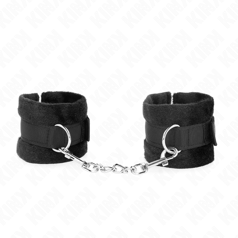 Manchettes débutant en fourrure noire — KINK WRIST RESTRAINT