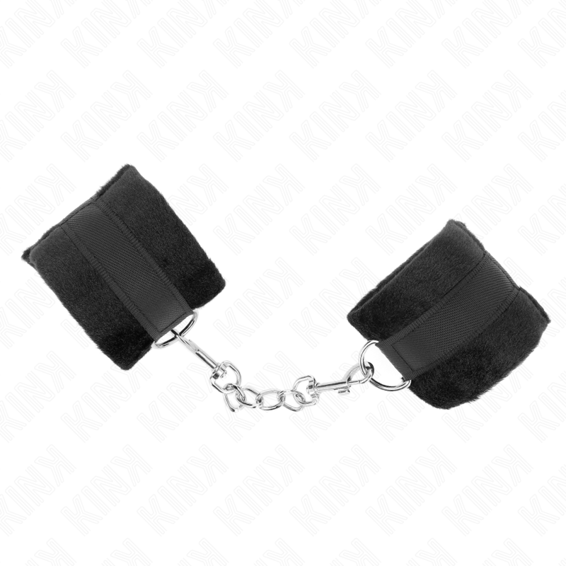 Manchettes débutant en fourrure noire — KINK WRIST RESTRAINT