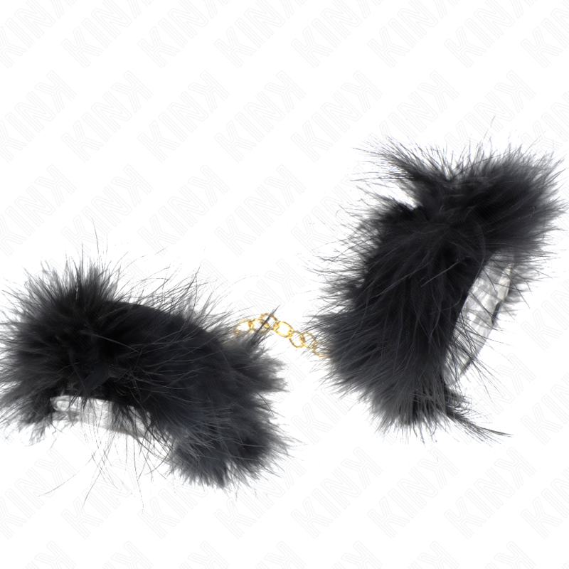 Manchettes en plume avec chaîne dorée — KINK WRIST RESTRAINT