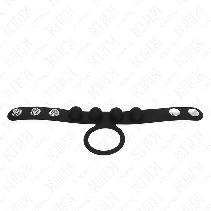 Anel peniano de couro ajustável com fecho de pressão — KINK RING POWER