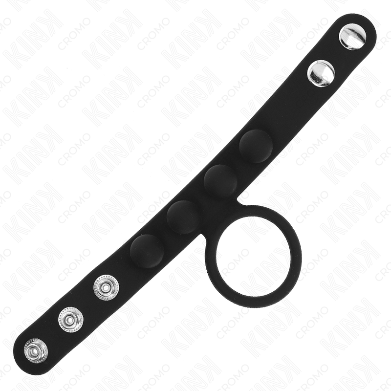 Anel peniano de couro ajustável com fecho de pressão — KINK RING POWER
