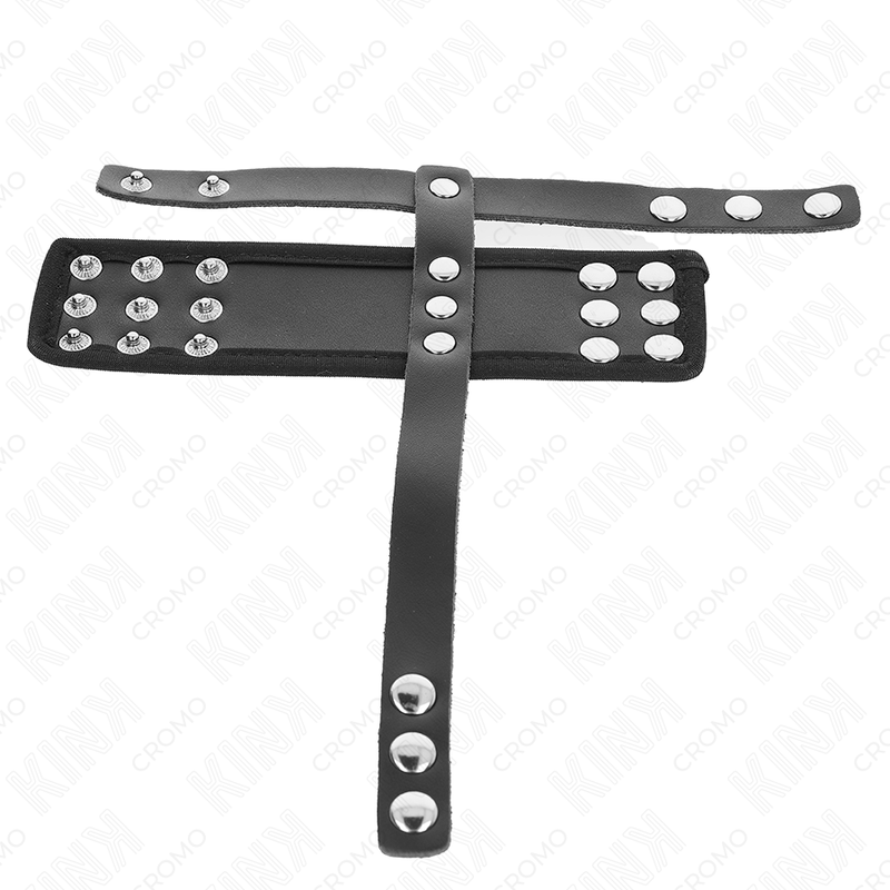 Anneau de cage en cuir réglable avec séparateur testiculaire — KINK RING POWER