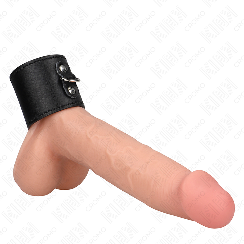 Anneau pénien en cuir à fermeture pression — KINK RING POWER