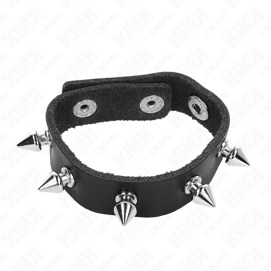 Anneau pénien en cuir à pointes — KINK RING POWER