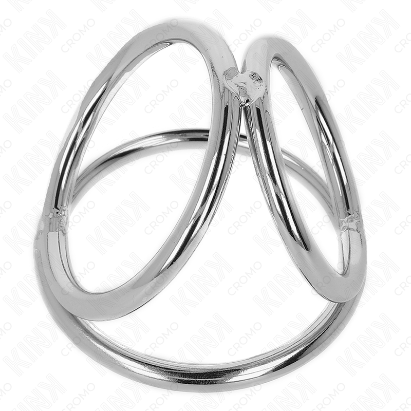 Anel peniano de metal triplo cromo ajustável — KINK RING POWER