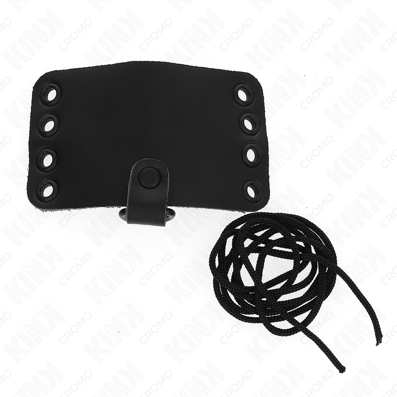 Anel peniano em couro com fecho de renda e cordões — KINK RING POWER