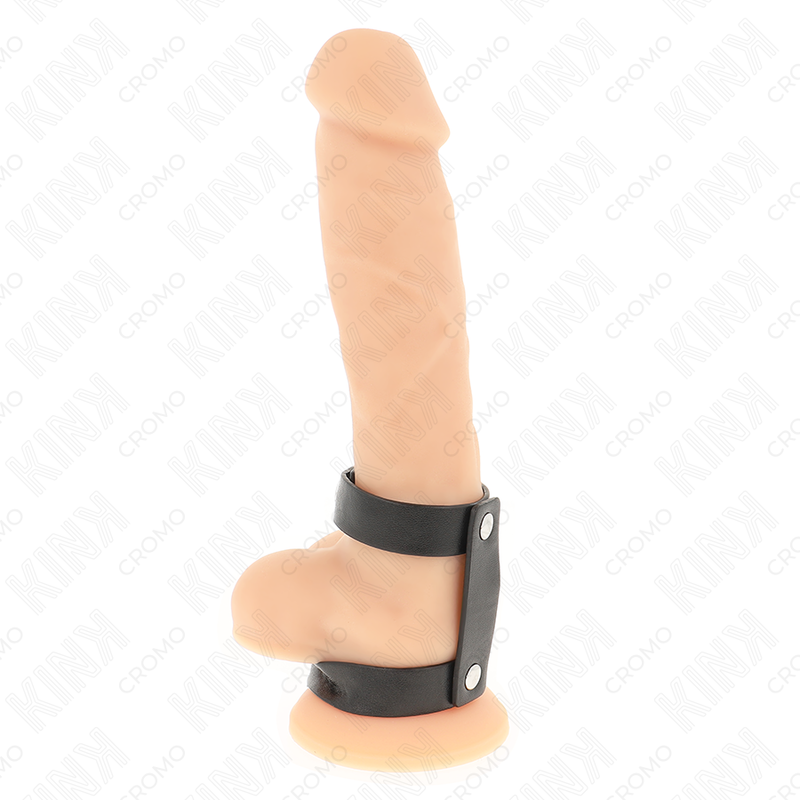 Anneau pénis double en cuir réglable — KINK RING POWER