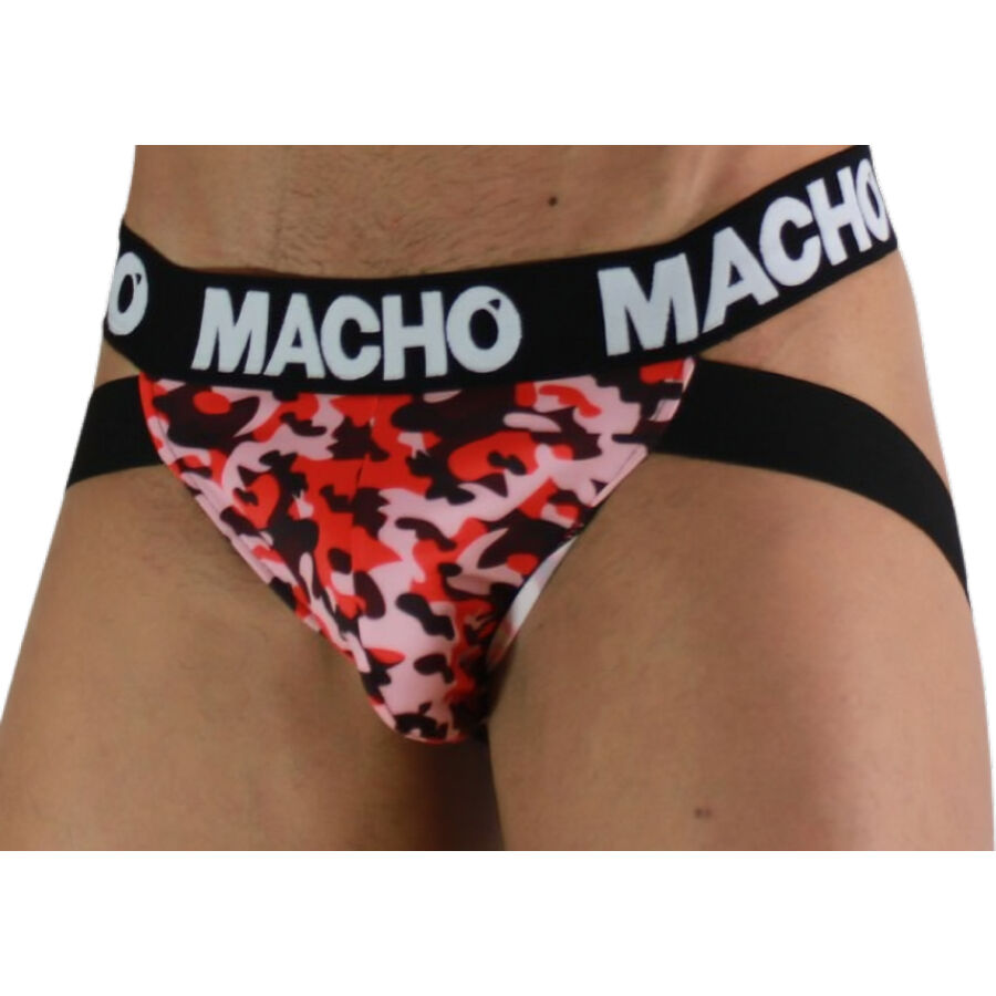 Jockstrap militaire rouge ajusté — MACHO UNDERWEAR