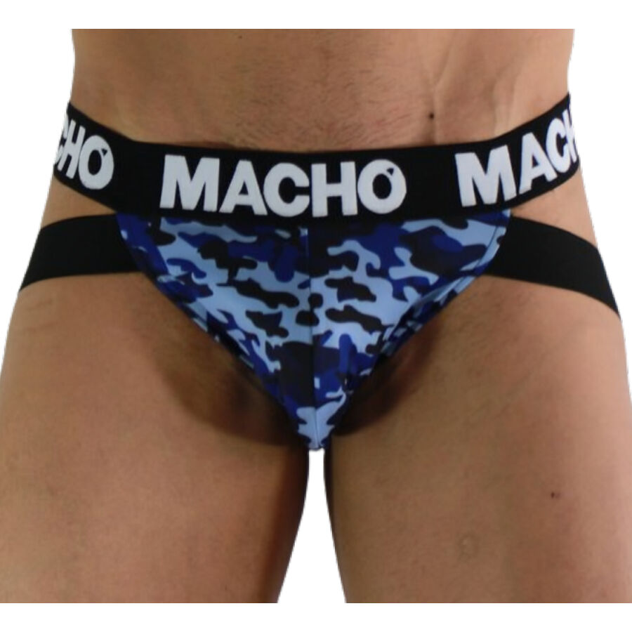Jockstrap ajusté bleu militaire — MACHO UNDERWEAR